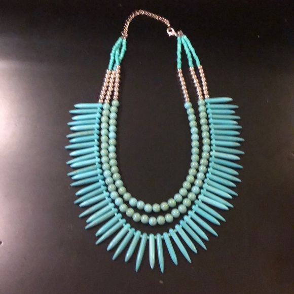 Jewelry - Turquoise & Silver beads Necklace